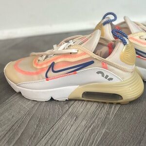 Nike Air Max 2090 White Racer Blue Crimson Running Shoes